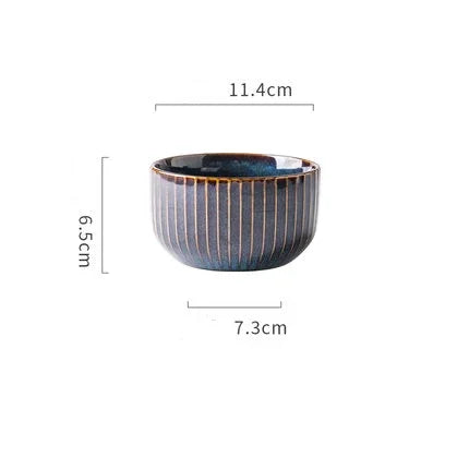 Nordic Kiln Glazed Ceramic Bowl & Plate Collection — Handcrafted Tableware in 10 Styles