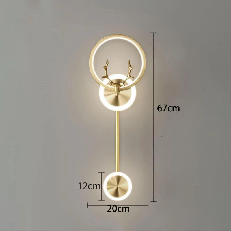 Modern 3-Light Glass Wall Lamp — Touch Switch LED Sconce for Living Room, Bedroom & Dining