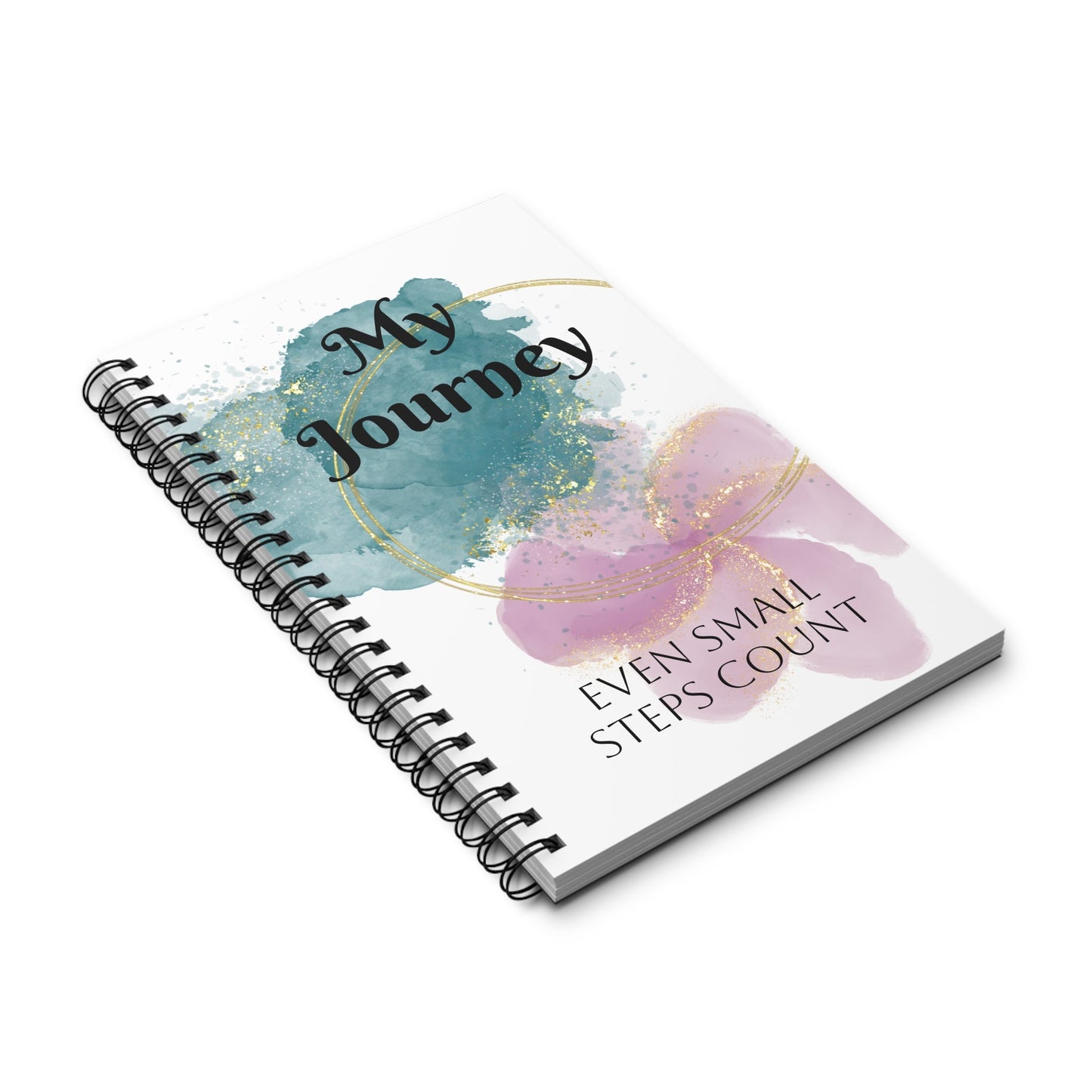 "My Journey — Even Small Steps Count" Personalized Spiral Journal