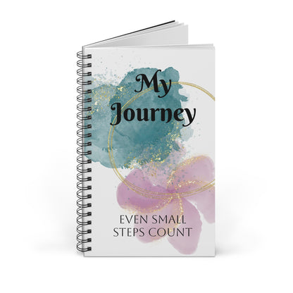 "My Journey — Even Small Steps Count" Personalized Spiral Journal