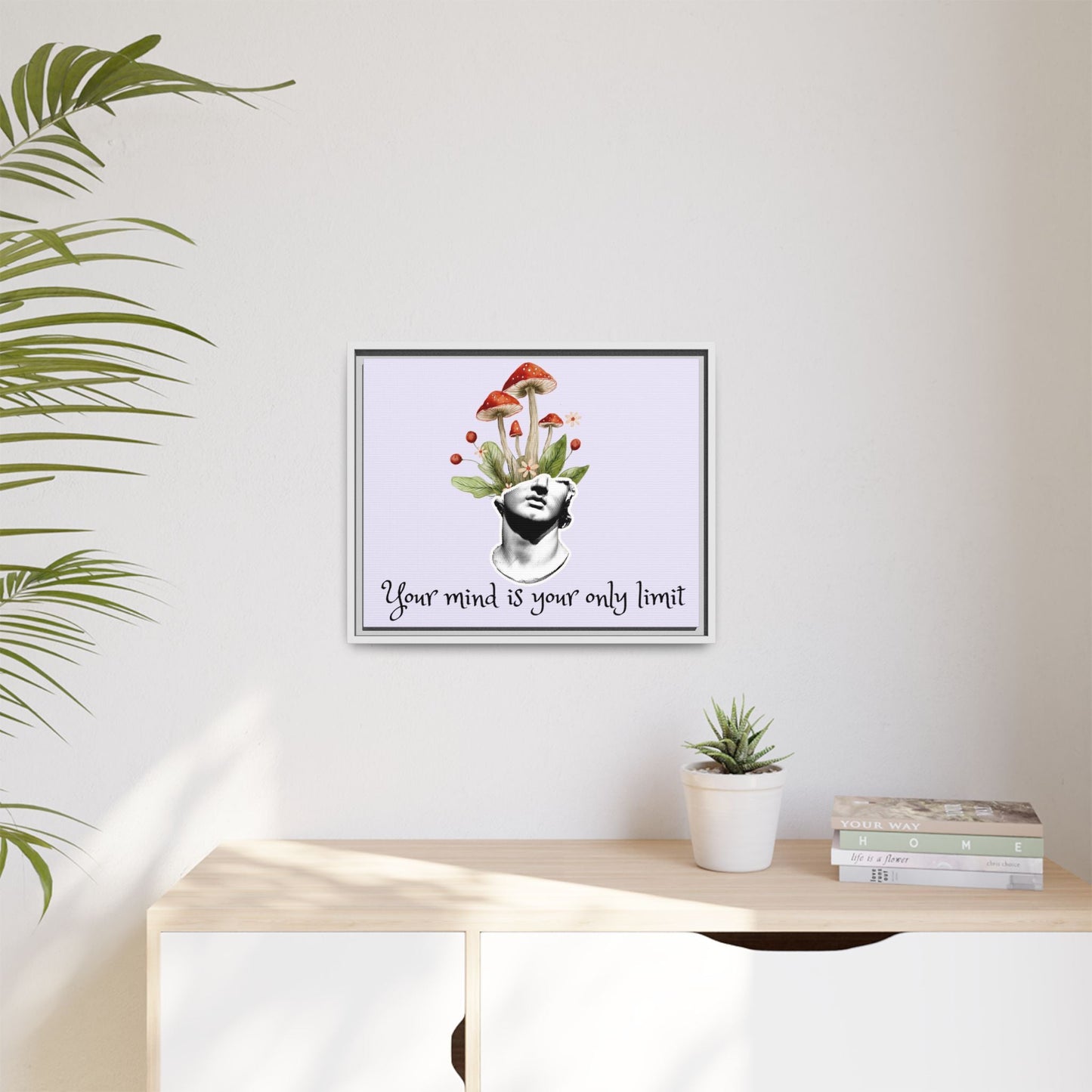 Botanical & Classical Framed Canvas Wall Art — Personalized Inspirational Print