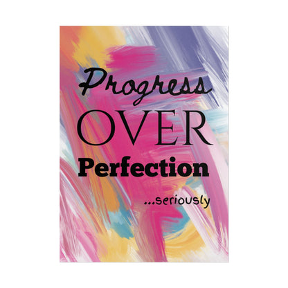 "Progress Over Perfection" — Motivational Wall Art Print for Office & Studio