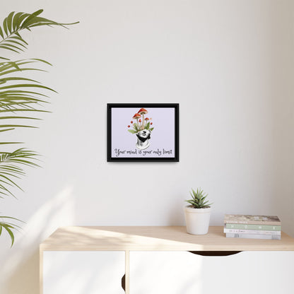 Botanical & Classical Framed Canvas Wall Art — Personalized Inspirational Print