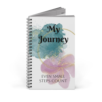 "My Journey — Even Small Steps Count" Personalized Spiral Journal