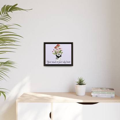 Botanical & Classical Framed Canvas Wall Art — Personalized Inspirational Print
