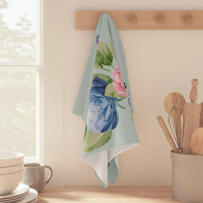 Personalize it! Hummingbird Floral Tea Towel
