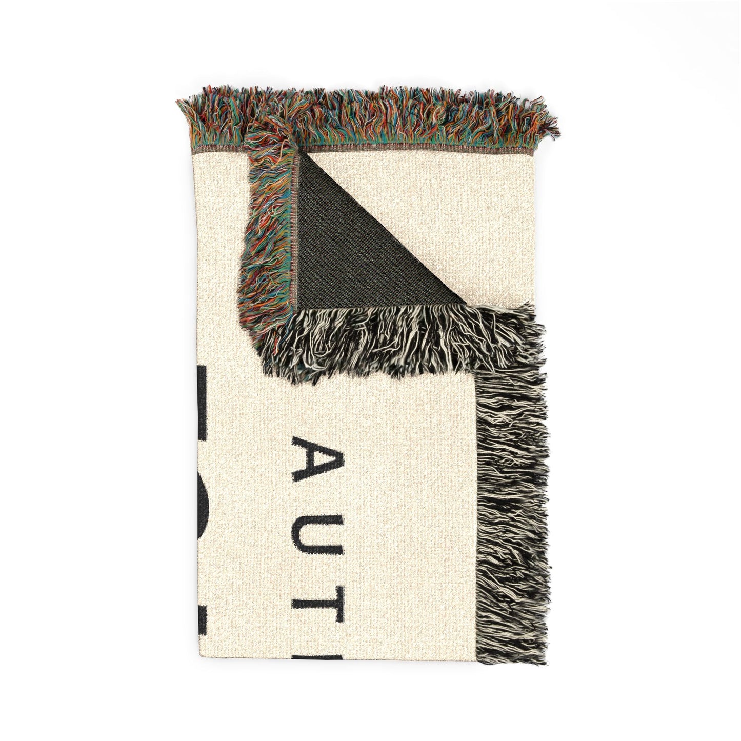 "Authentic 50 Years of Not Giving a Damn" — Personalized Woven Throw Blanket