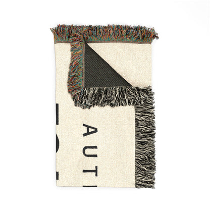 "Authentic 50 Years of Not Giving a Damn" — Personalized Woven Throw Blanket