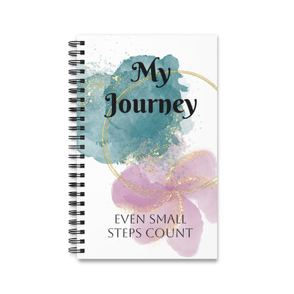 "My Journey — Even Small Steps Count" Personalized Spiral Journal