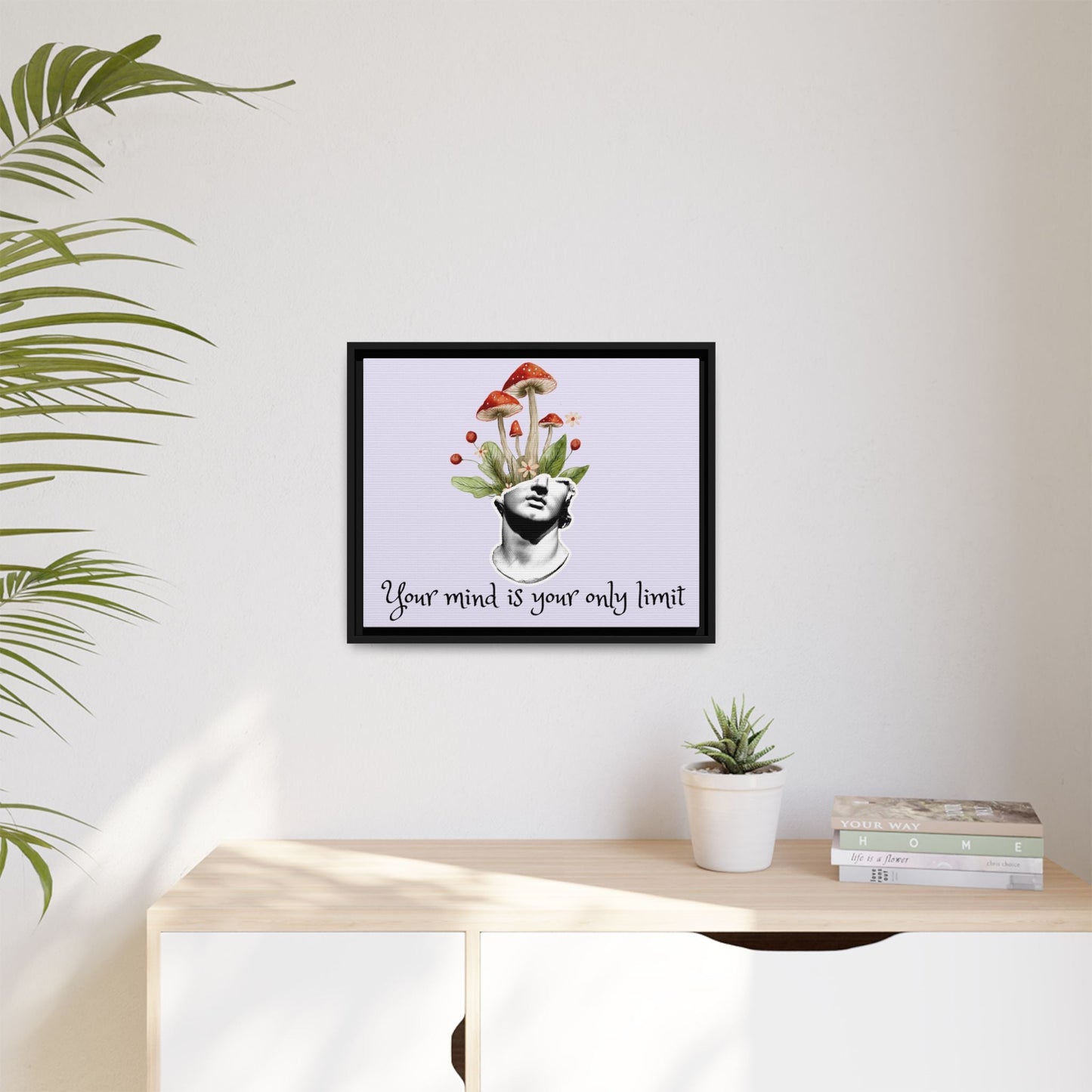 Botanical & Classical Framed Canvas Wall Art — Personalized Inspirational Print