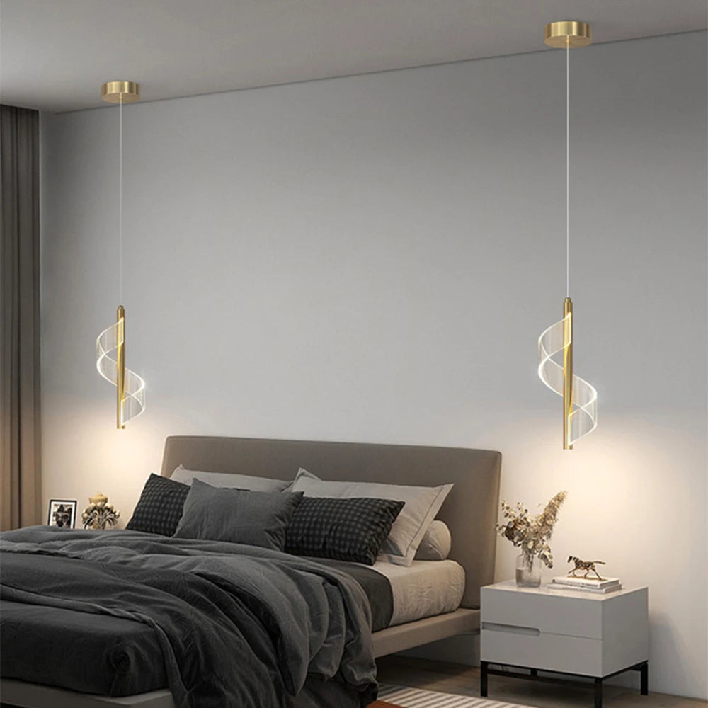 Modern LED Pendant Chandelier — Dimmable 3-Color Ring Ceiling Light for Living Room & Bedroom