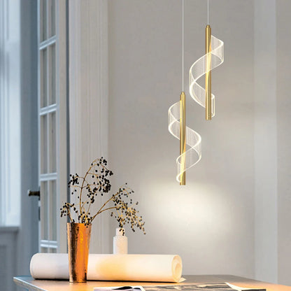 Modern LED Pendant Chandelier — Dimmable 3-Color Ring Ceiling Light for Living Room & Bedroom