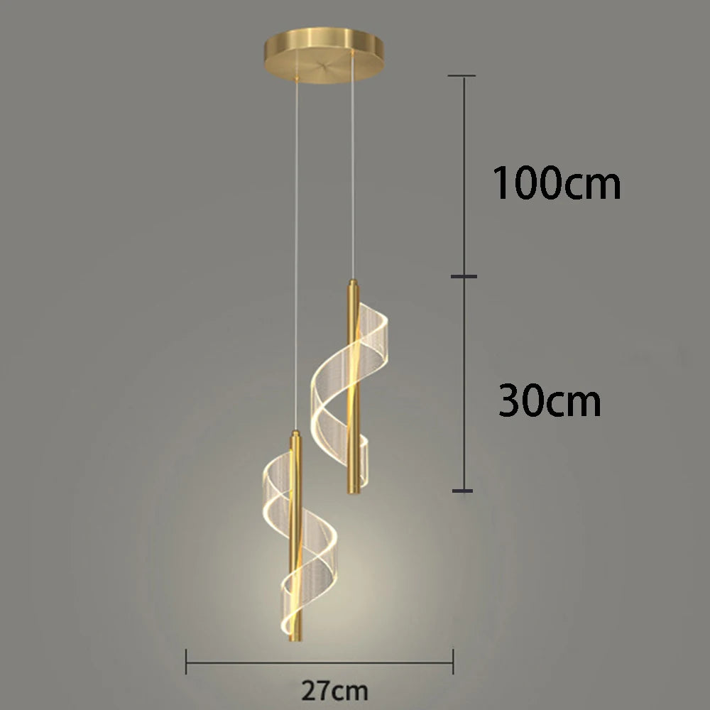 Modern LED Pendant Chandelier — Dimmable 3-Color Ring Ceiling Light for Living Room & Bedroom