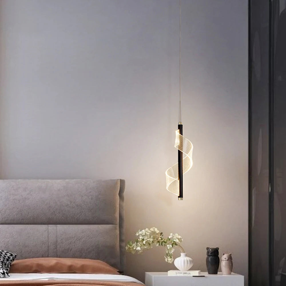 Modern LED Pendant Chandelier — Dimmable 3-Color Ring Ceiling Light for Living Room & Bedroom
