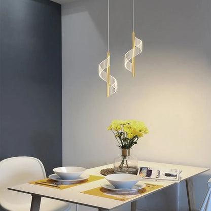 Modern LED Pendant Chandelier — Dimmable 3-Color Ring Ceiling Light for Living Room & Bedroom
