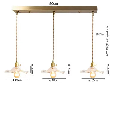 Art Deco Copper Glass Pendant Light — Colorful Edison Ceiling Chandelier for Bedroom, Living Room & Bar