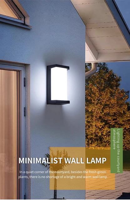 LED Outdoor Wall Lamp with Optional Radar Motion Sensor — IP55 Waterproof in 7 Models & 2 Color Temperatures