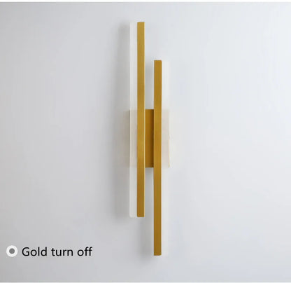 Nordic Dimmable LED Wall Sconce — 3-Color Iron & Acrylic Bedside Lamp in Black or Gold, Left or Right