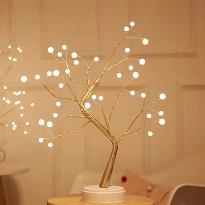 Bonsai LED Tree Lamp — Artificial Cherry Blossom Desktop Night Light
