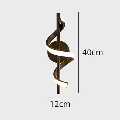 Nordic Copper LED Wall Sconce — 3-Color Switchable Bedside & Living Room Lamp in Black or Gold, 2 Styles