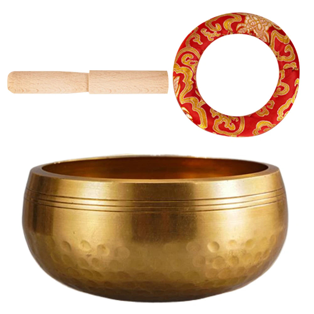 Tibetan Singing Bowl Set — Hand-Hammered Meditation Bowl for Yoga, Chakra & Stress Relief