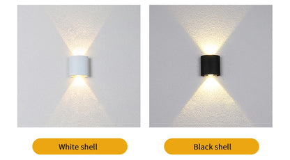 2W LED Wall Lamp — Waterproof Indoor & Outdoor Wall Light in White or Black, 3 Color Temperatures