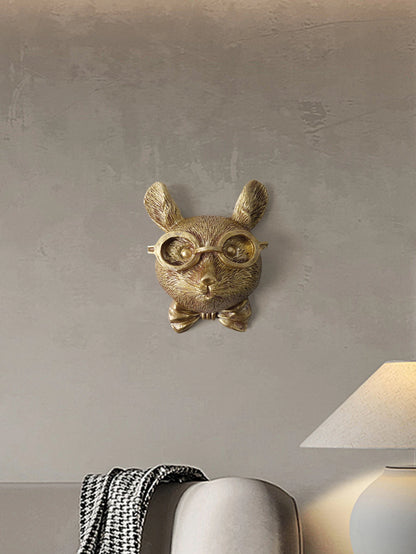 Resin Animal Head Wall Sculpture Set — Whimsical Golden Wall Hanging Decor for Living Room & Bedroom