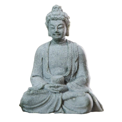 Small Meditating Buddha Statue — Resin Feng Shui Figurine for Home & Desk