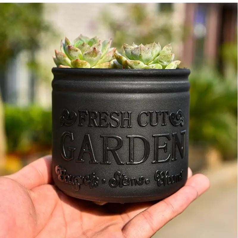 Mini Round Succulent Planter Pot — Small Plastic Flower Pot for Desktop, Balcony & Home Decor
