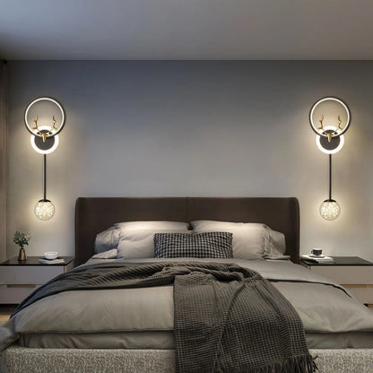 Modern 3-Light Glass Wall Lamp — Touch Switch LED Sconce for Living Room, Bedroom & Dining