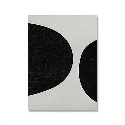Mid-Century Abstract Black Arches Canvas Wall Art — Unframed HD Print for Living Room & Bedroom