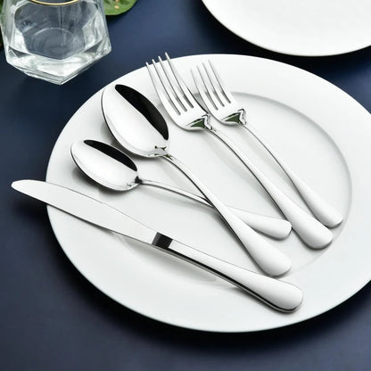 Hotel-Quality Stainless Steel Cutlery Set — Fork & Spoon Dining Set for Home & Hospitality Use