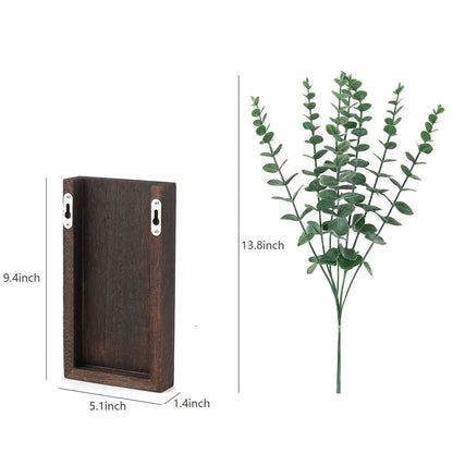 Wooden Wall Planter — Handcrafted Pine Hanging Vase for Flowers & Greenery | Modern Farmhouse Decor