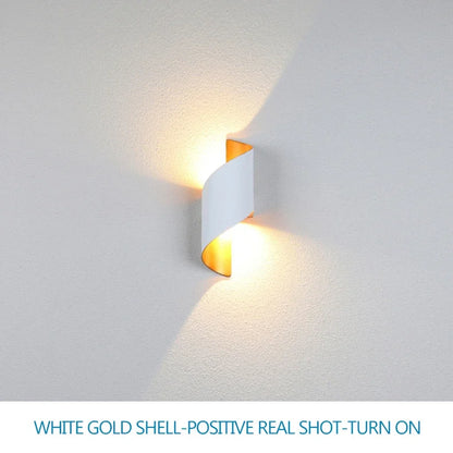 10W Nordic LED Wall Sconce — IP65 Waterproof Spiral Design Indoor & Outdoor Light in 4 Finishes