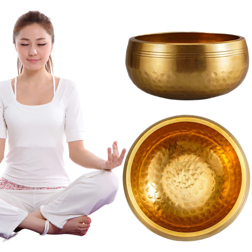 Tibetan Singing Bowl Set — Hand-Hammered Meditation Bowl for Yoga, Chakra & Stress Relief