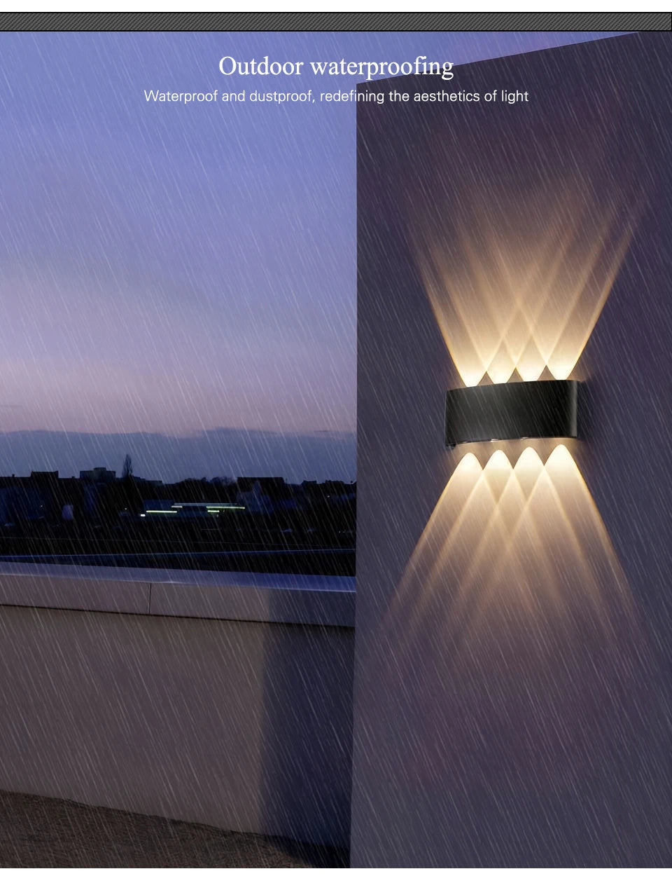 LED Up & Down Wall Lamp — Waterproof Indoor & Outdoor Wall Light in 5 Wattages & 2 Color Temperatures