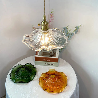 Art Deco Copper Glass Pendant Light — Colorful Edison Ceiling Chandelier for Bedroom, Living Room & Bar