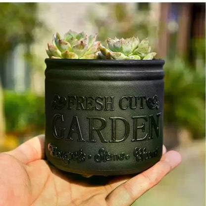 Mini Round Succulent Planter Pot — Small Plastic Flower Pot for Desktop, Balcony & Home Decor