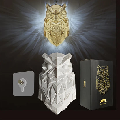 3D Animal Silhouette Wall Light Projector — Owl & Eagle Shadow Night Light for Home & Halloween Decor