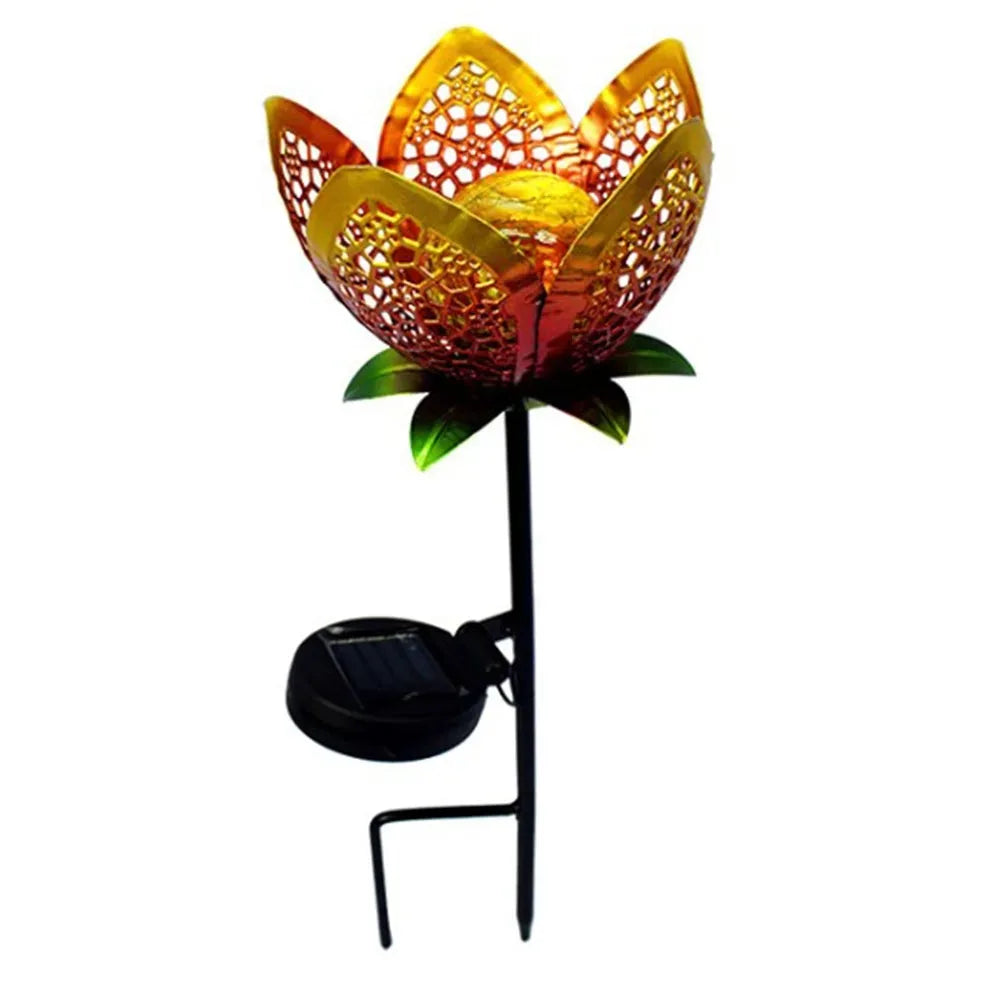 Lotus Solar Garden Lamp — Decorative Outdoor Solar Light for Garden, Courtyard & Pathway