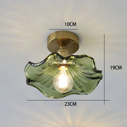 Art Deco Copper Glass Pendant Light — Colorful Edison Ceiling Chandelier for Bedroom, Living Room & Bar