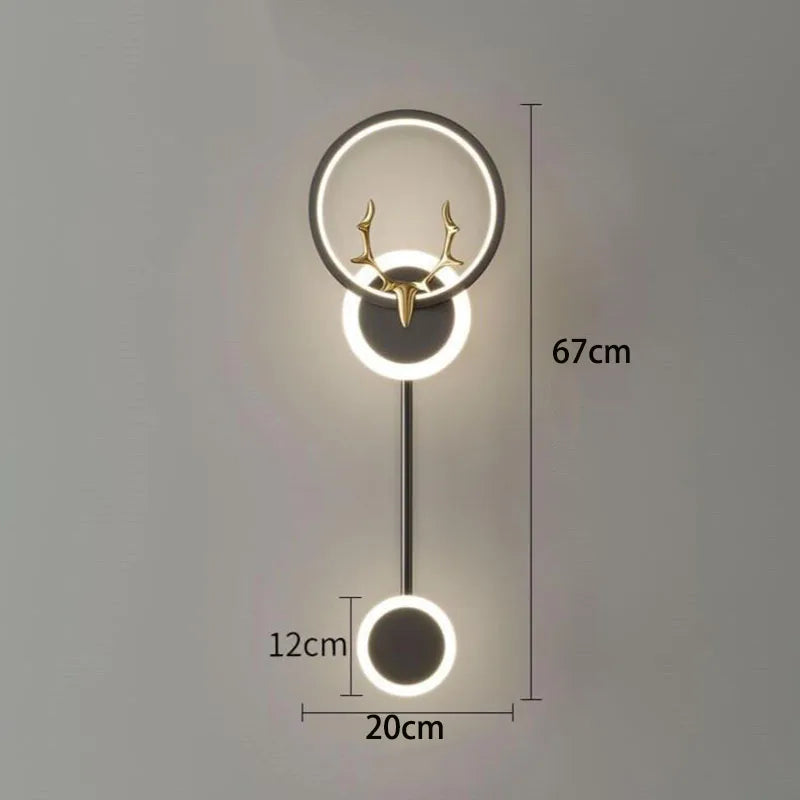 Modern 3-Light Glass Wall Lamp — Touch Switch LED Sconce for Living Room, Bedroom & Dining