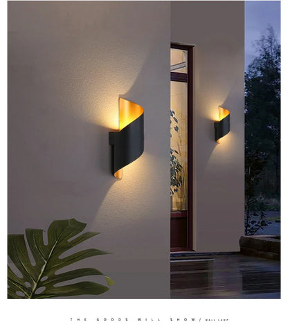 10W Nordic LED Wall Sconce — IP65 Waterproof Spiral Design Indoor & Outdoor Light in 4 Finishes