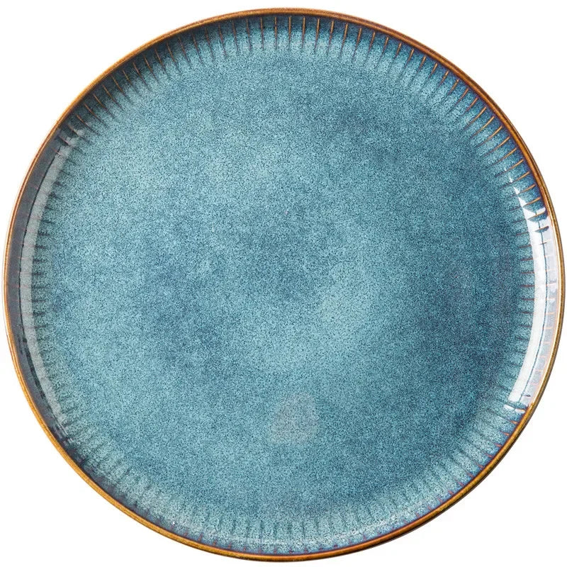 Nordic Kiln Glazed Ceramic Bowl & Plate Collection — Handcrafted Tableware in 10 Styles