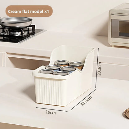 Under-Cabinet Kitchen Storage Box — Diagonal Seasoning & Sundries Organizer with or without Wheels