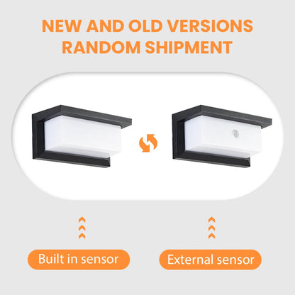 LED Outdoor Wall Lamp with Optional Radar Motion Sensor — IP55 Waterproof in 7 Models & 2 Color Temperatures