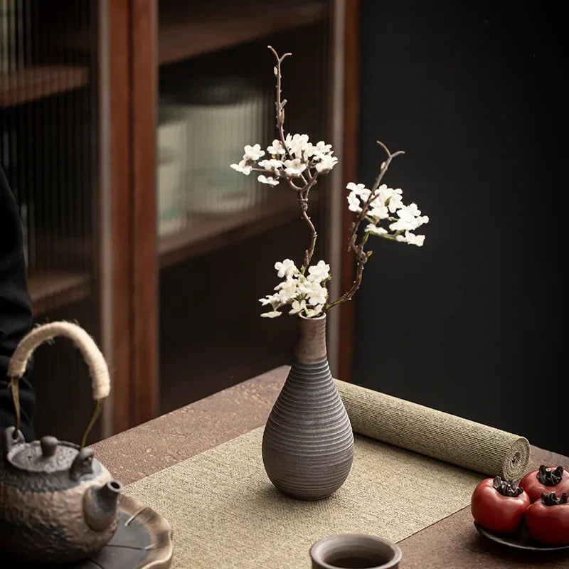Handmade Antique Ceramic Vase — Modern Minimalist Decorative Vase for Home & Rustic Decor