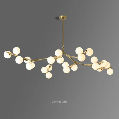 Modern Glass Ball Branch Chandelier — LED Ceiling Light for Living Room & Dining Room