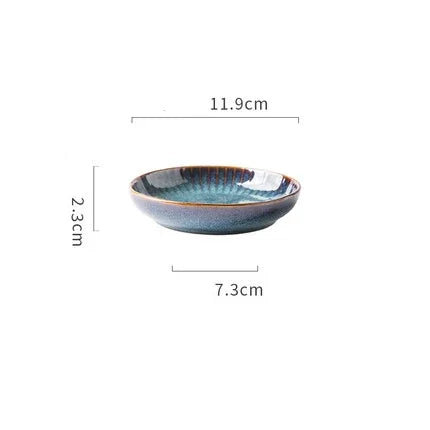 Nordic Kiln Glazed Ceramic Bowl & Plate Collection — Handcrafted Tableware in 10 Styles