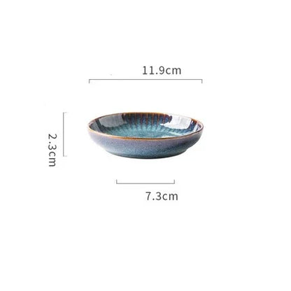 Nordic Kiln Glazed Ceramic Bowl & Plate Collection — Handcrafted Tableware in 10 Styles